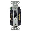 Hubbell Wiring Device-Kellems Commercial Specification Grade Style Line Decorator Duplex Receptacles DR15BLKWRTR